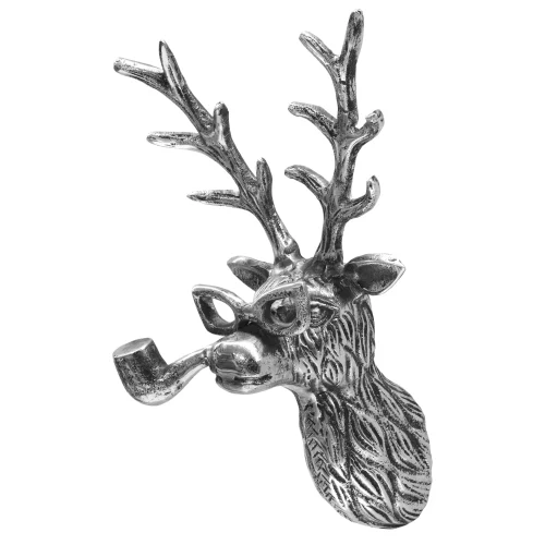 Aluminium Silver Stylish Nickel Deer Wall Head, For Interior Decor, Size: 13*9*25