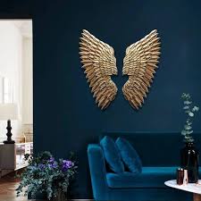 Angel Decor Golden Metal Wall Art, For Office, Size: 150 X 170 cm