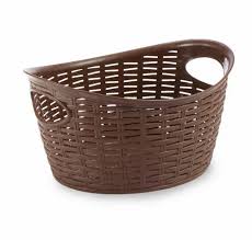 Blue Cresta Knit Rectangular Basket