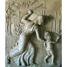 Fiber Children Classical Wall Sculpture, for Wall Decoration