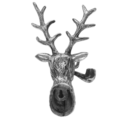 Aluminium Silver Stylish Nickel Deer Wall Head, For Interior Decor, Size: 13*9*25