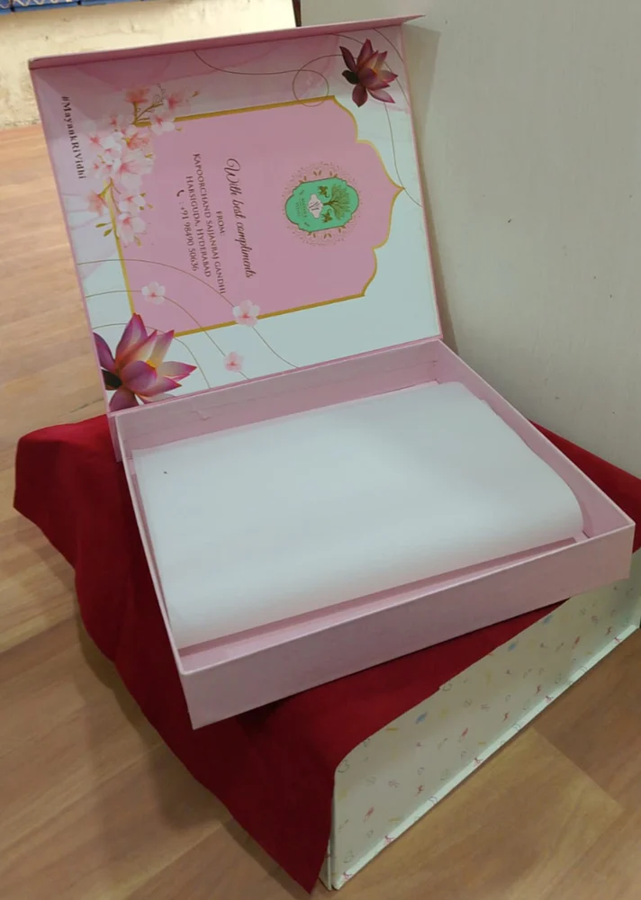 Rectangle Paper Designer Wedding Box Cards