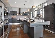 Stainless Steel Modern Kitchen Cabinets